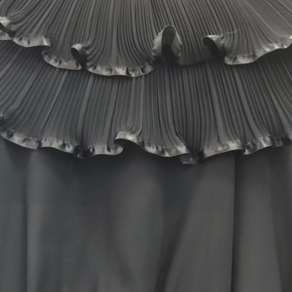 VTG Georgette black blouse - Picture 4 of 8